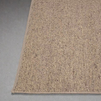 Tapis artisanal en laine abstrait moderne beige naturel à boucles, tissé à la main, doux, durable, antibactérien, écologique, antidérapant