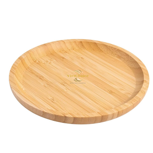 Natural Bamboo <b>Round</b> <b>Tray</b> Eco Friendly Serving <b>Tray</b> Handmade Bamboo Organizer for Kitchen Dining <b>Table</b> and Home Decor - Product Image 4