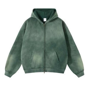 Hoodie surdimensionné délavé à l'acide pour hommes, prix usine de gros / Hoodie surdimensionné délavé à l'acide avec logo personnalisé - Product Image 1