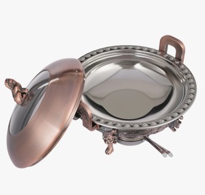 Stainless Steel Round Chafing Dish 2 Qt <b>Buffet</b> Food <b>Warmer</b> Chafer Set for Catering At Cheap Price - Product Image 1