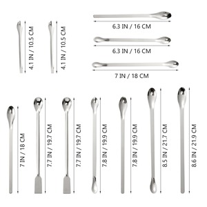 Juego de Instrumentos Quirúrgicos Dentales Ergonómicos de Acero Inoxidable Plateado, 7 Piezas, Herramientas Manuales de Varios Tamaños, Procedimientos Precisos para el Cuidado Bucal - Product Image 1