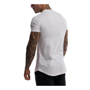 เสื้อยืดออกกำลังกายผ้าฝ้ายระบายอากาศได้ดี พิมพ์ลายได้ตามต้องการ คอกลม แขนสั้น สีขาว ทรงเข้ารูป สำหรับผู้ชาย เหมาะสำหรับออกกำลังกายที่ยิม - Product Image 3