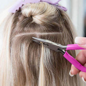 Kit de Herramientas de Alta Calidad para Extensiones de Cabello Hechas a Mano, Alicates de Acero Inoxidable Rosa, Tijeras, Aguja, Regal Impex - Product Image 2