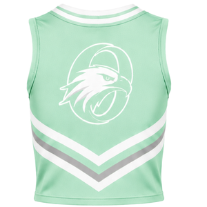 Mint Green Cheer Shirt Sleeveless Sports Team Uniform Top Performance Training Wear Cheer Squad Athletic Apparel - Product Image 2
