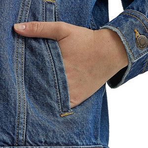 Wholesale <b>Womens</b> Denim <b>Jacket</b> Casual Button Up Jean <b>Jacket</b> Vintage Wash Long Sleeve Outerwear Custom Logo Denim <b>Jacket</b> - Product Image 6