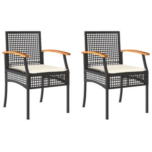 Set di 2 sedie da giardino nere e marroni - Product Image 2