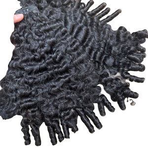 Nuevo tipo de extensiones de cabello humano vietnamita de doble dibujado rizado birmano sin cutícula química alineada cabello tejido para mujeres negras - Product Image 4