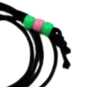Collar AKA Wizard Tiki con Cordón Negro y Colgante de Madera Rosa y Verde, Ajustable, Joyería de Hermandad Griega, Regalo - Product Image 2