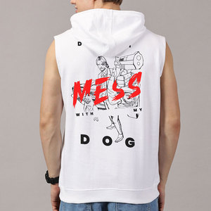 Custom Logo Plus Size Men's <b>Workout</b> Hooded Tank Tops Bodybuilding Muscle Sleeveless Men Quick Dry Gym <b>Hoodie</b> - Product Image 2
