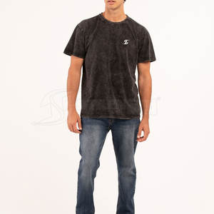 Camiseta de Algodón y Poliéster de Alta Calidad con Lavado Ácido 2026, Camiseta Vintage Relajada con Lavado Ácido Mineral - Product Image 6