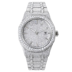 Reloj de Lujo para Hombre con Movimiento Automático, Esfera de Cristal y Acero Inoxidable con Incrustaciones de Moissanita, Estilo Hip Hop, con Caja de Regalo - Product Image 2