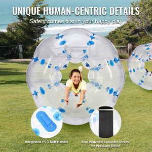 1-Pack 5FT/1.5M Inflatable Bumper <b>Ball</b> 0.8mm Thick PVC Human <b>Hamster</b> Bubble Blue Polka Dot Outdoor Team Gaming Sumo Zorb - Product Image 4