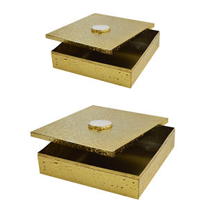 Boîte à biscuits décorative en agate avec or, boîtes à chocolat design en métal, pots de rangement et cadeaux en métal de qualité supérieure - Product Image 6