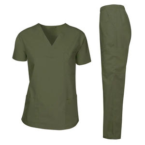 Uniformes Médicos de Alta Calidad y Confort Personalizados para Enfermeras, Uniformes de Trabajo de Manga Corta de Tela de Punto Unisex para Hospital - Product Image 5
