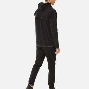 Ensemble de survêtement sportif pour homme, veste coupe-vent à capuche à séchage rapide et pantalon de jogging, coupe ajustée, tenue d'entraînement athlétique pour la salle de sport et la course à pied - Product Image 2