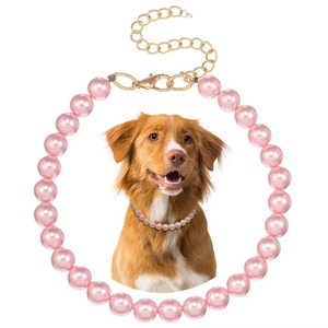 Collier pour chien en acrylique scintillant, style vintage, avec perles, réglable, doux et confortable pour animaux de compagnie - Product Image 5