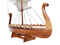 B318 - Maquette de bateau viking Drakkar, modèle artisanal en bois, objet de collection nautique, décoration d'intérieur, cadeau, fournitures d'artisanat, 30,5Lx18Wx25H cm