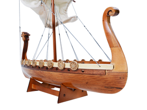 B318 - Maqueta de Barco Vikingo Drakkar, Hecha a Mano en Madera, Artículo Coleccionable Náutico, Decoración para el Hogar, Regalo, Suministros para Manualidades, 30.5Lx18Wx25H cm - Product Image 6