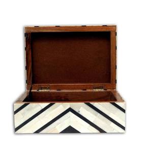 Boîte à bijoux artisanale en os incrusté, boîte de rangement en os faite à la main, boîte cadeau décorative en os - Product Image 3