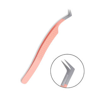Pinzas de acero inoxidable para extensión de pestañas, herramienta para recoger pestañas, para aplicación de pestañas de volumen, uso profesional y en salones de belleza - Product Image 1