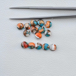 4mm 6mm 8mm 10mm Natural Oyster Copper Turquoise Round Cabochon Ready To Purchase Loose Gemstone Luxury Jewelry From Supplier - Product Image 2