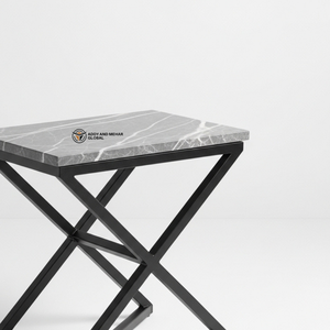 Wholesale Custom Gold Plated Stainless Steel Industrial Marble <b>Stool</b> Durable Modern Accent Pedestal for <b>Bedroom</b> Luxury - Product Image 2