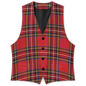 Mens Tartan <b>Vest</b> Premium Quality <b>Wool</b> Blend Check Waistcoat For Weddings Parties And Formal Occasions - Product Image 6
