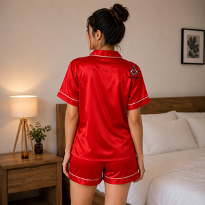 Ropa de Dormir Personalizada HMR Delta Sigma Sorority, Conjunto de Pijama con Volantes Bordados para Mujer, Ropa de Dormir Informal - Product Image 4