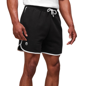 Shorts de sport athlétiques pour hommes, coupe slim, 5 pouces, légers, pour entraînement et fitness, noir et blanc - Product Image 3