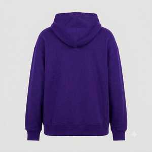 Sudadera con capucha deportiva personalizada en morado pastel, transpirable, de algodón grueso, estilo streetwear para hombre, venta al por mayor. - Product Image 2