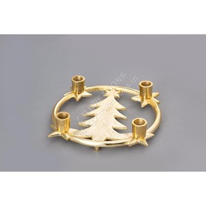 Support à bougies de luxe en métal pour Noël et Pâques, porte-bougie à 4 branches, centre de table - Product Image 1