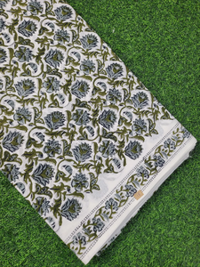 Tissu 100% Coton Imprimé à la Main Motif Mugal Butta Respirant Doux Léger Large pour Robes Filles & Femmes Couture Cadeau - Product Image 5