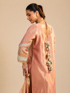 Conjunto de Kurta Rosa de Algodón y Rayón Lamhe, Corte en A, Transpirable - Product Image 5