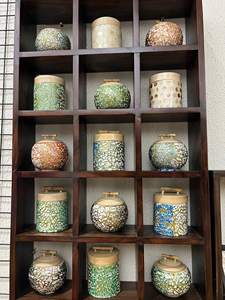 Bamboo Jar <b>Storage</b> Box For Species Tea with MOP Shell Inlay Bamboo <b>Storage</b> Box with Eggshell Inlay <b>Tabletop</b> Decor Bamboo Jar - Product Image 2