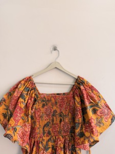 Off The Shoulder Floral Print Pleated Mini <b>Dress</b> <b>Elastic</b> Waist Sleeveless Casual Summer Woven Viscose Polyester <b>Dress</b> - Product Image 6