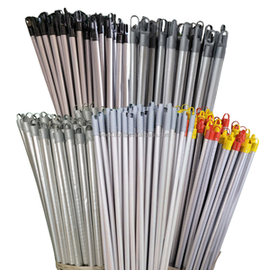 Italian Thread Design PVC Coated Silver Wooden Mop Stick Cheap Household Floor <b>Brush</b> <b>Cleaning</b> Tool Dustpan for Household Use - Product Image 1