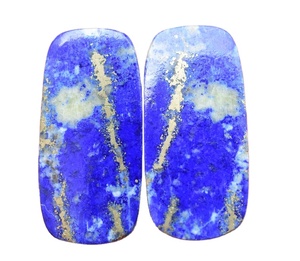 Boucles d'oreilles Lapis Lazuli et œil de tigre, coréennes, tendance, - Product Image 3