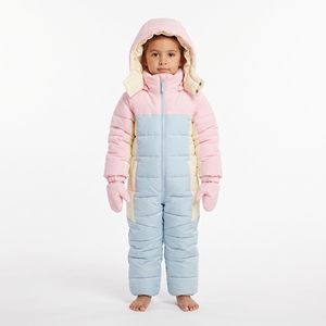 Traje de Nieve para Niñas Hawk Eye con Bloques de Color, Capucha y Cremallera, Aislamiento Sintético, Cortavientos, Ropa de Invierno, Traje de Esquí Infantil - Product Image 5
