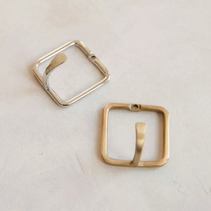Polished Brass <b>Wall</b> Hook with Geometric Base and Smooth Curved Hook for <b>Towel</b> Coat Hat and Home Storage - Product Image 4