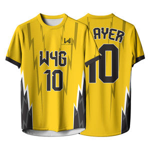 Camisetas de Fútbol Personalizadas de Corte Regular, Transpirables, 100% Poliéster, Impresión por Serigrafía, Alta Calidad, Secado Rápido, Absorción de Humedad - Product Image 1