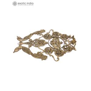 Ashtalakshmi 18 \ "en laiton Tenture murale Décoration intérieure spirituelle élégante avec paons Art mural - Product Image 3