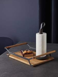 Bandeja de Madera para Servir Té con Asas de Metal, Diseño Minimalista Elegante, Acabado Resistente y Duradero de Primera Calidad, Perfecta para Té y Café - Product Image 4