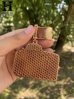 Collier personnalisé Hip Hop pour homme avec pendentif caméra plaqué or et breloque caméra avec plaque nominative