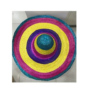 Sombrero de Paja Grande de Muestra Gratuita/ Sombreros Mexicanos Hechos a Mano de Pasto Marino Estilo para Fiestas de Verano en la Playa y Eventos Festivos en Oferta - Product Image 1