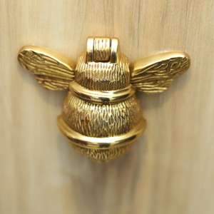 Battant de porte artisanal en laiton abeille, style vintage, sculpture murale décorative, décoration d'intérieur insecte, pour salon et chambre - Product Image 6