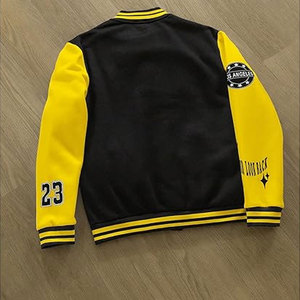 <b>Men's</b> Varsity Baseball Bomber <b>Jacket</b> <b>Long</b> Sleeve Colorblock Lightweight Coat Casual Athletic Letterman Style Windbreaker - Product Image 2