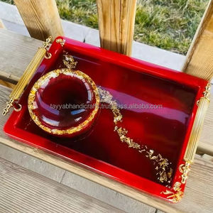 Plateaux de service en résine à forte demande avec luxueux et durables pour le prix de gros des restaurants de l'Inde - Product Image 2