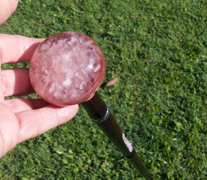 <b>PINK</b> Color Eco-Friendly Handmade Resin Cane <b>Walking</b> <b>Stick</b> with Custom Design for Indoor/Outdoor Use - Product Image 1