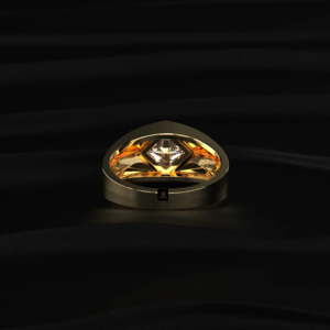 Anillo de sello con diamante de laboratorio talla princesa, certificado IGI, de color D a F, en oro, plata, amarillo, blanco, rosa, con brillo radiante. - Product Image 2