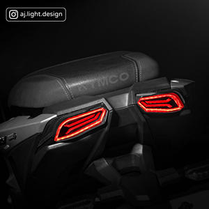 Feux arrière LED rouges séquentiels intégrés AJ LIGHT DESIGN à 2 lentilles pour Kymco KRV Moto 180 - Rétrofit/Amélioration - Garantie 12 mois - Product Image 6
